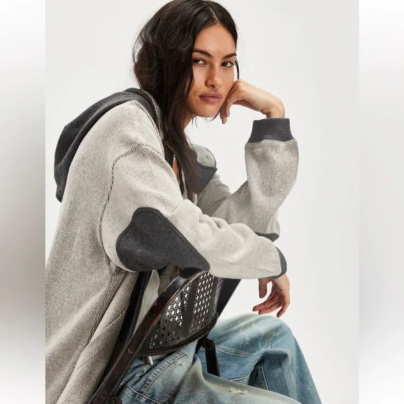 Free People Tomorrows Sweatshirt Cardigan Small - Picture 4 of 9